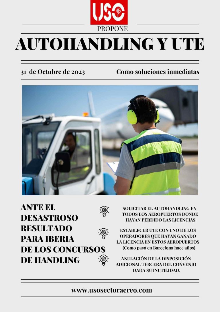 Iberia Plan B para el resultado de los concursos de handling