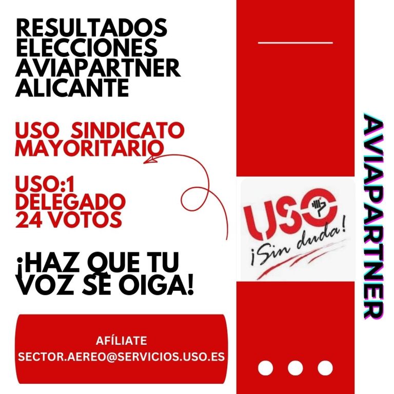 Uso sindicato mayoritario en Aviapartner Alicante
