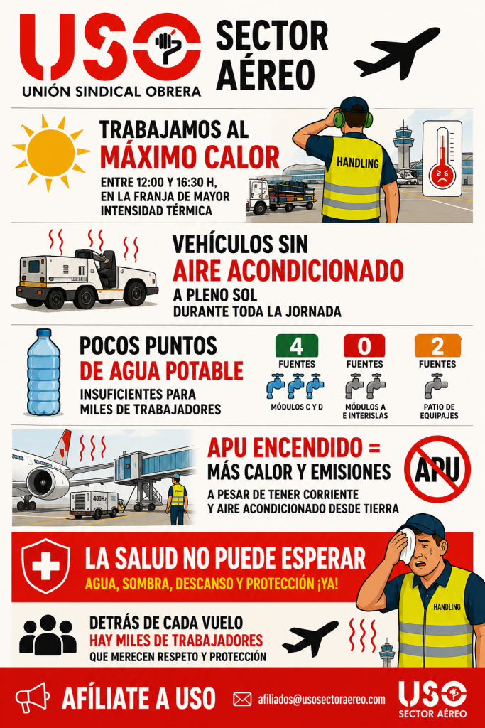 HANDLING: Trabajamos al máximo calor en los aeropuertos